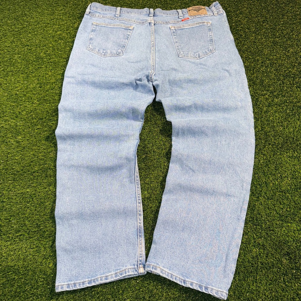Wrangler Premium Quality Mens Relaxed Fit Light Wash Jeans 42x30 1096FXVDB